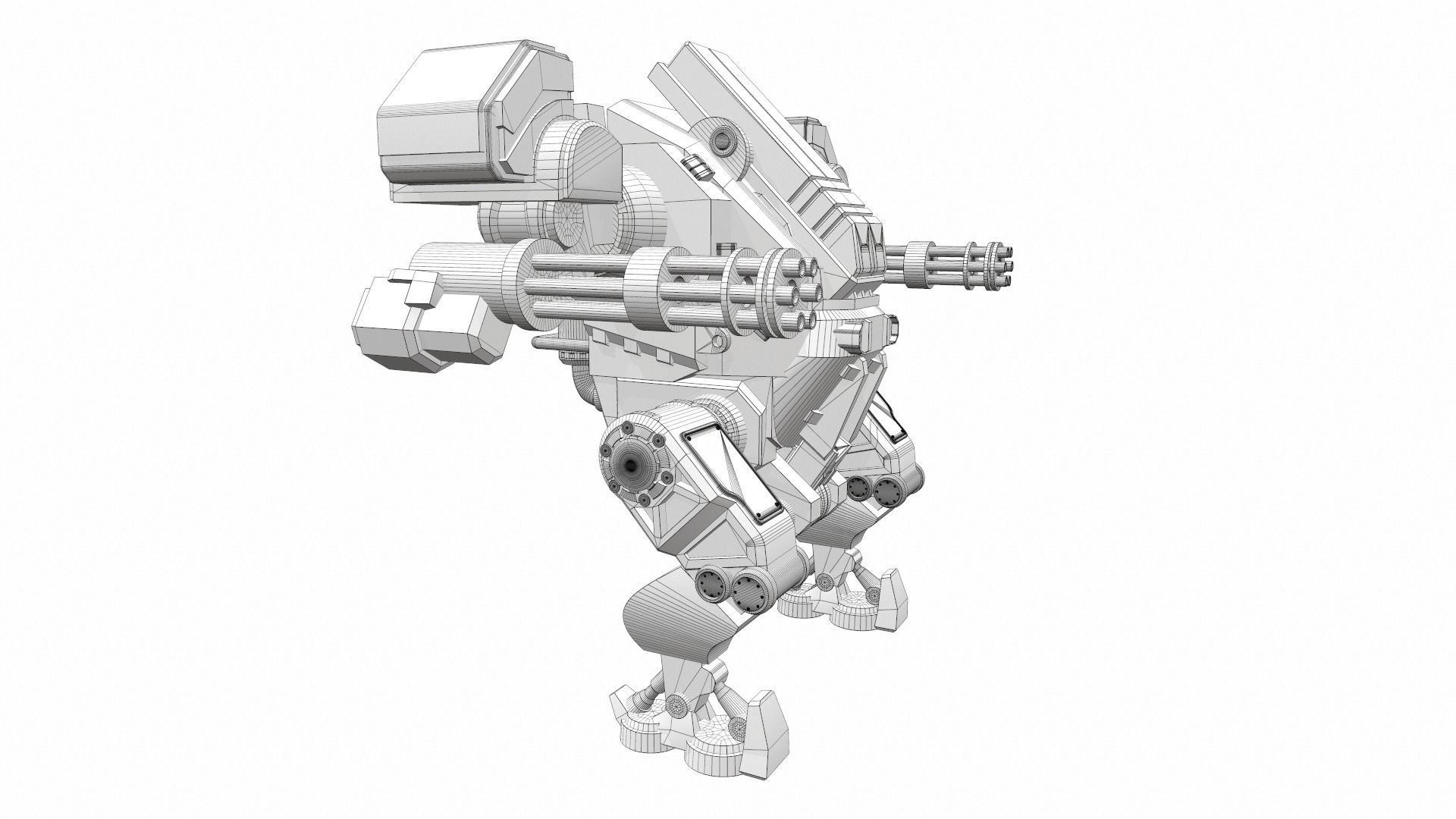 Battle mech robot mobi 6R 3D model_14