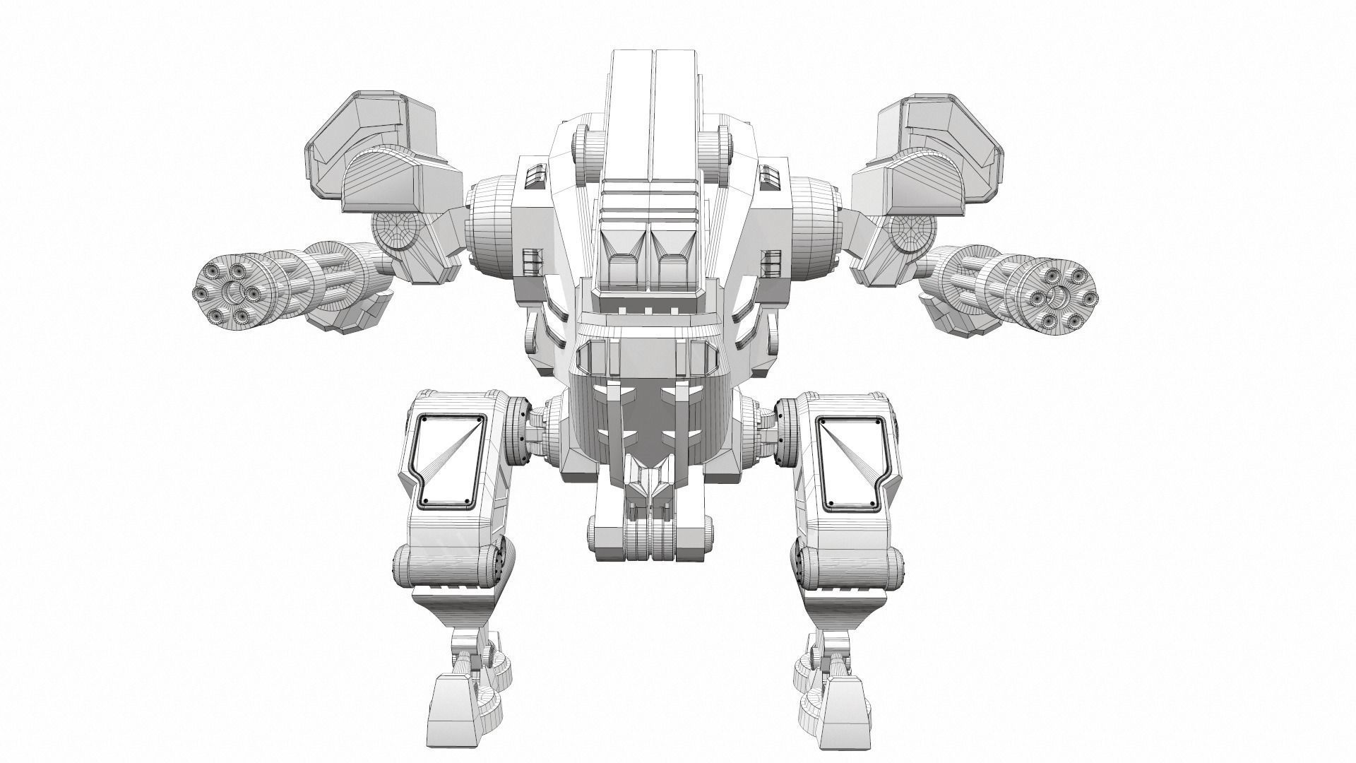 Battle mech robot mobi 6R 3D model_13