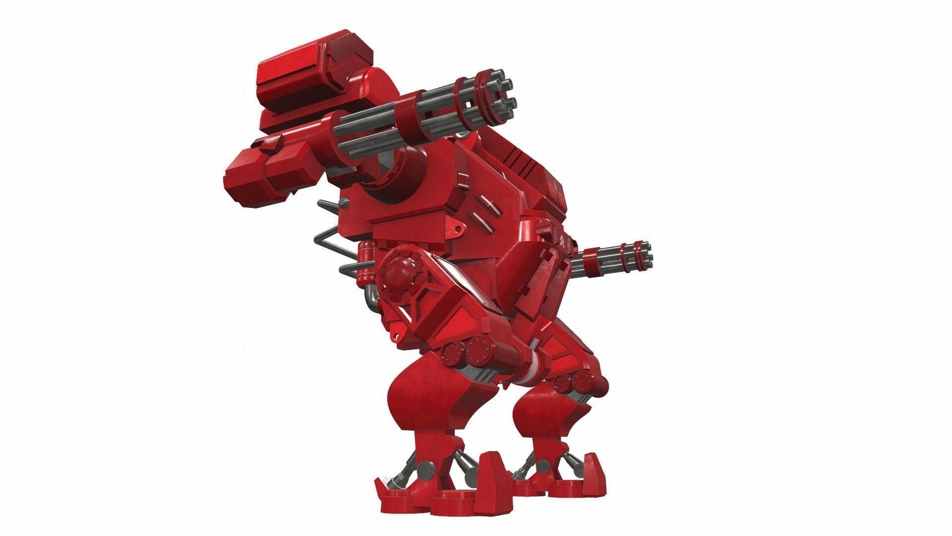 Battle mech robot mobi 6R 3D model_3