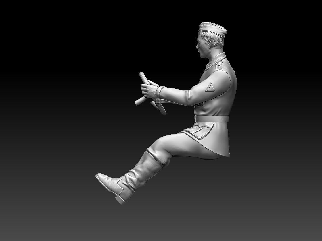 german driver soldier 3D print model_37