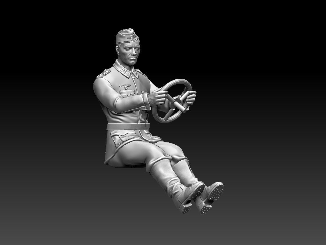 german driver soldier 3D print model_32