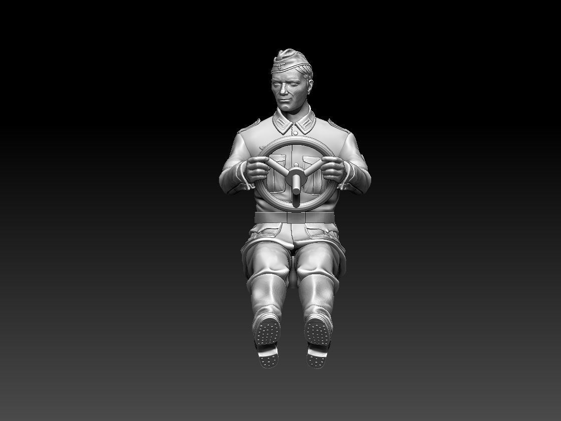 german driver soldier 3D print model_31