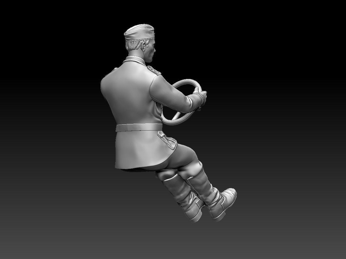 german driver soldier 3D print model_24