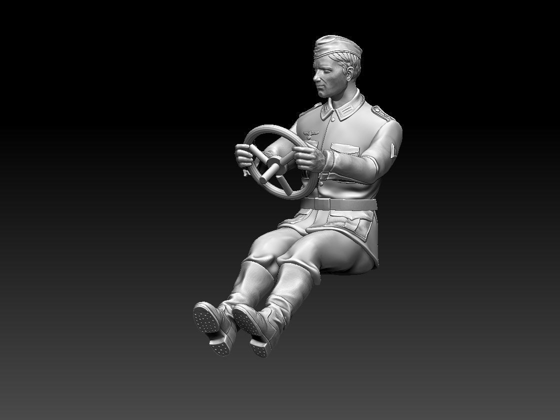 german driver soldier 3D print model_40