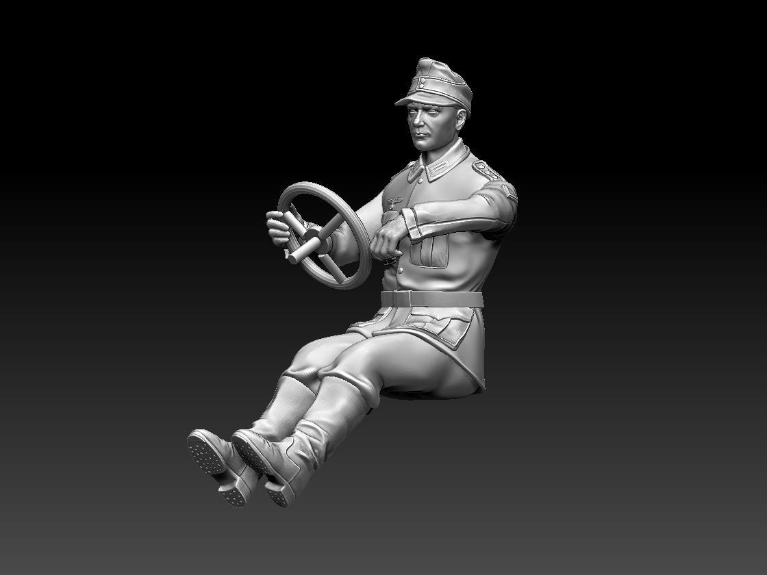 german driver soldier 3D print model_39