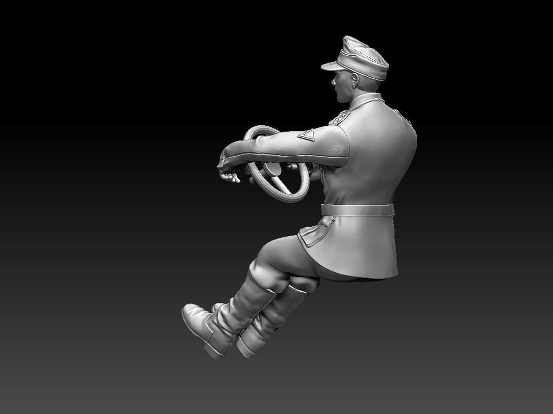 german driver soldier 3D print model_6
