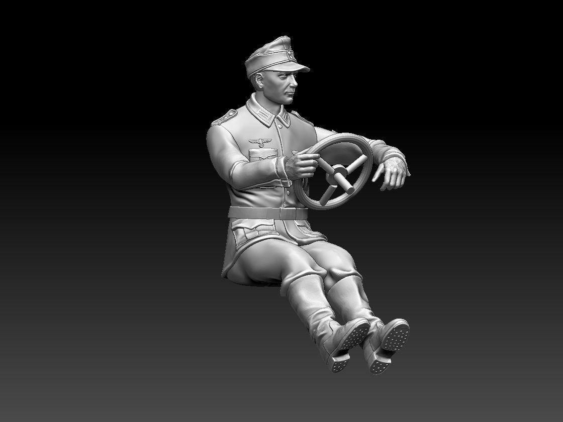 german driver soldier 3D print model_34