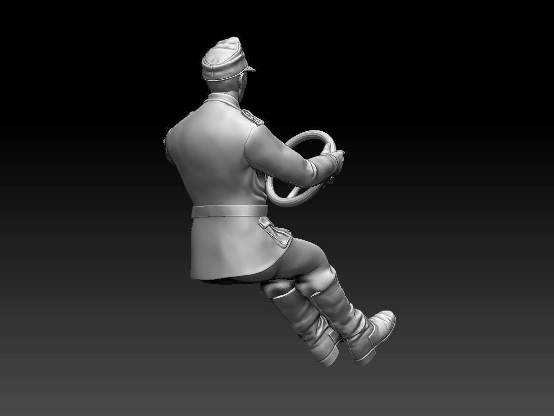 german driver soldier 3D print model_38