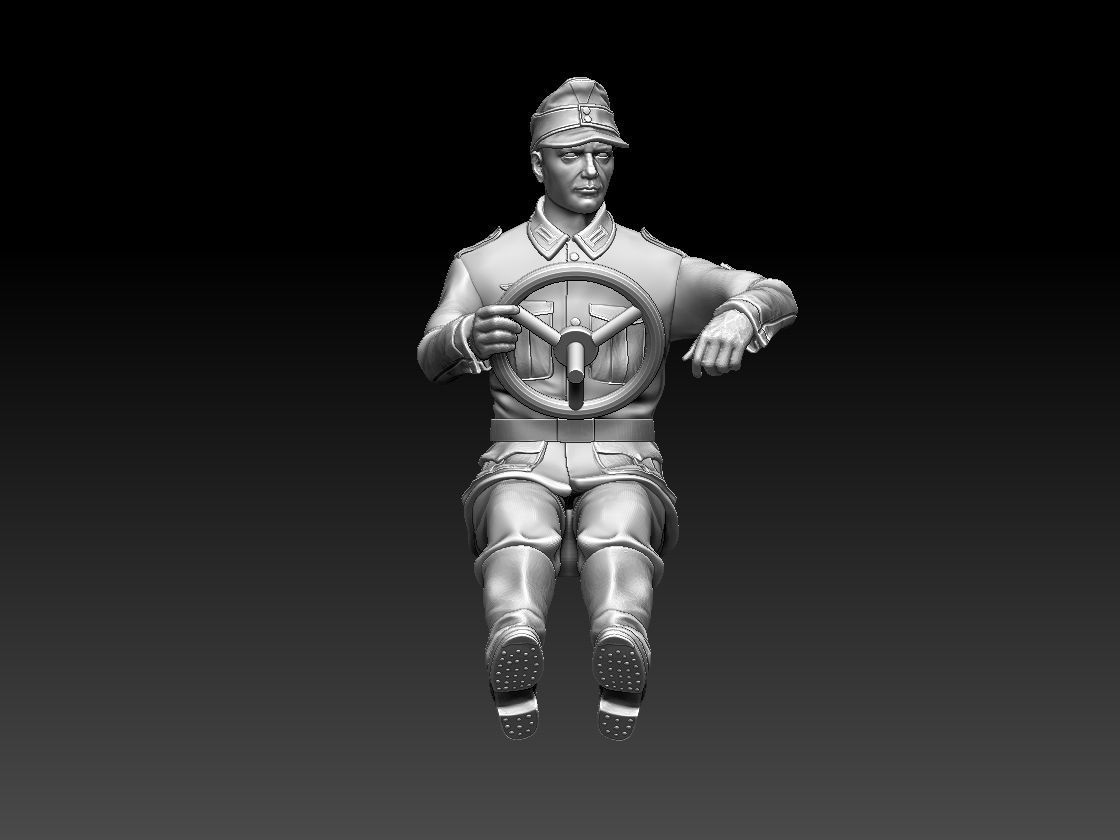 german driver soldier 3D print model_46