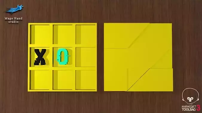 Cyberpunk tic tac toe 3D print model