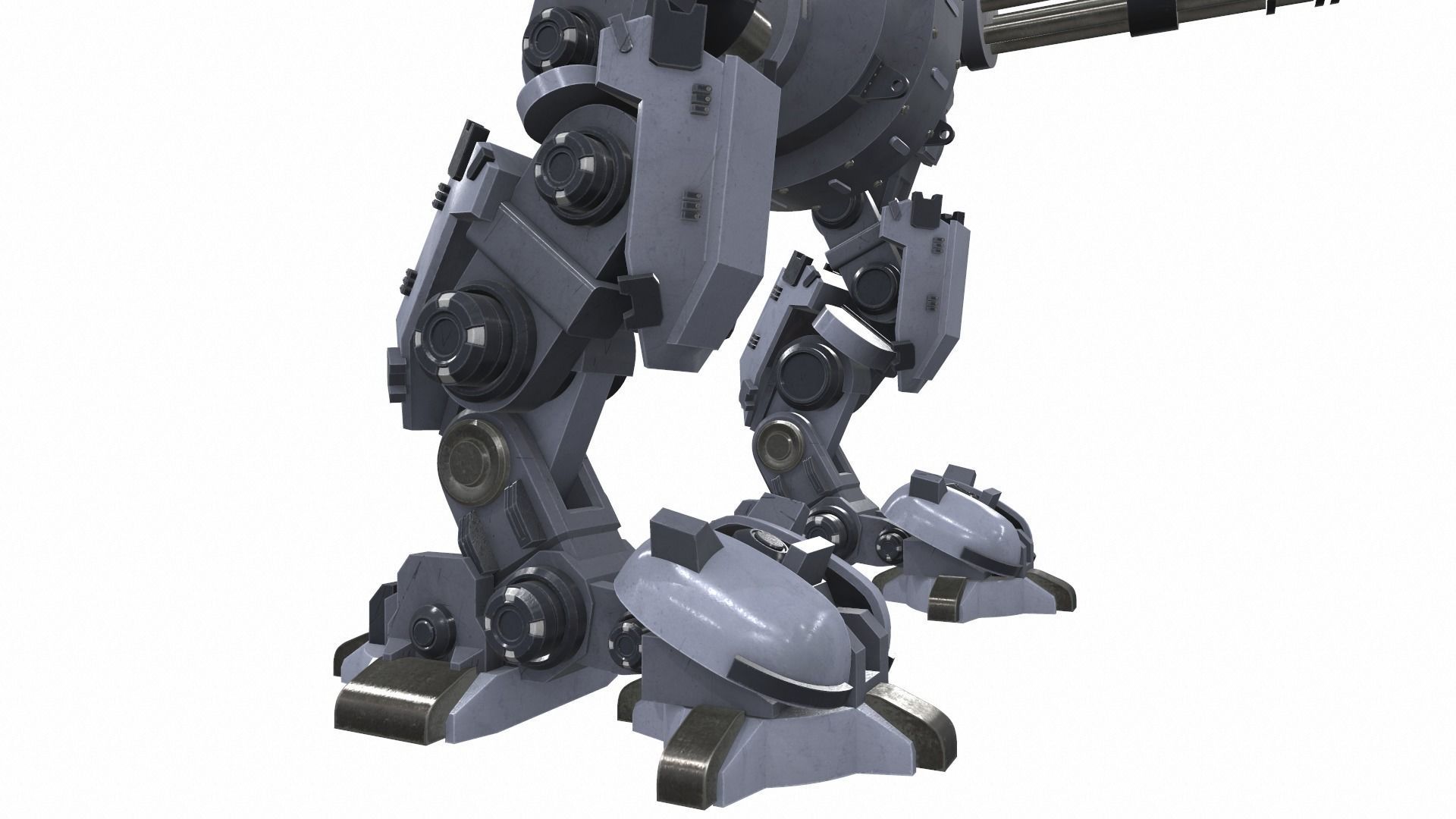 Battle mech robot piston 3B 3D model_7