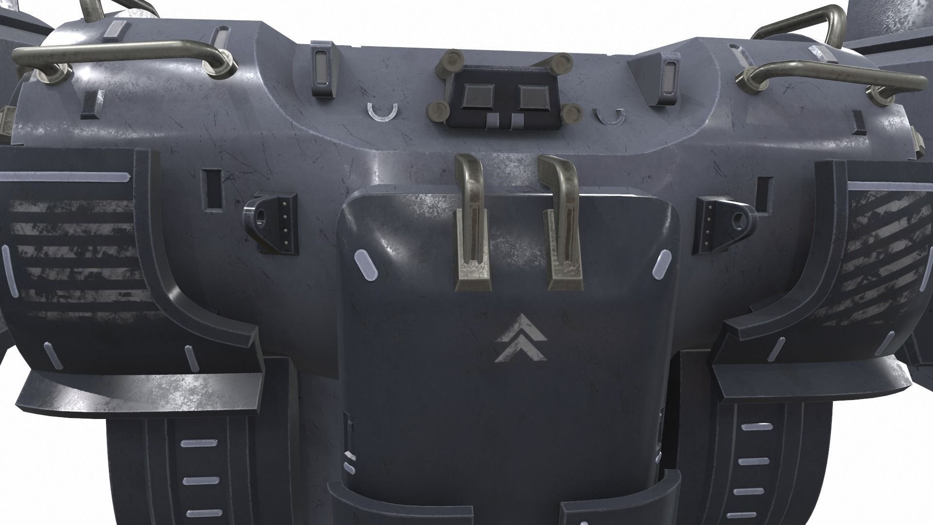 Battle mech robot piston 3B 3D model_13