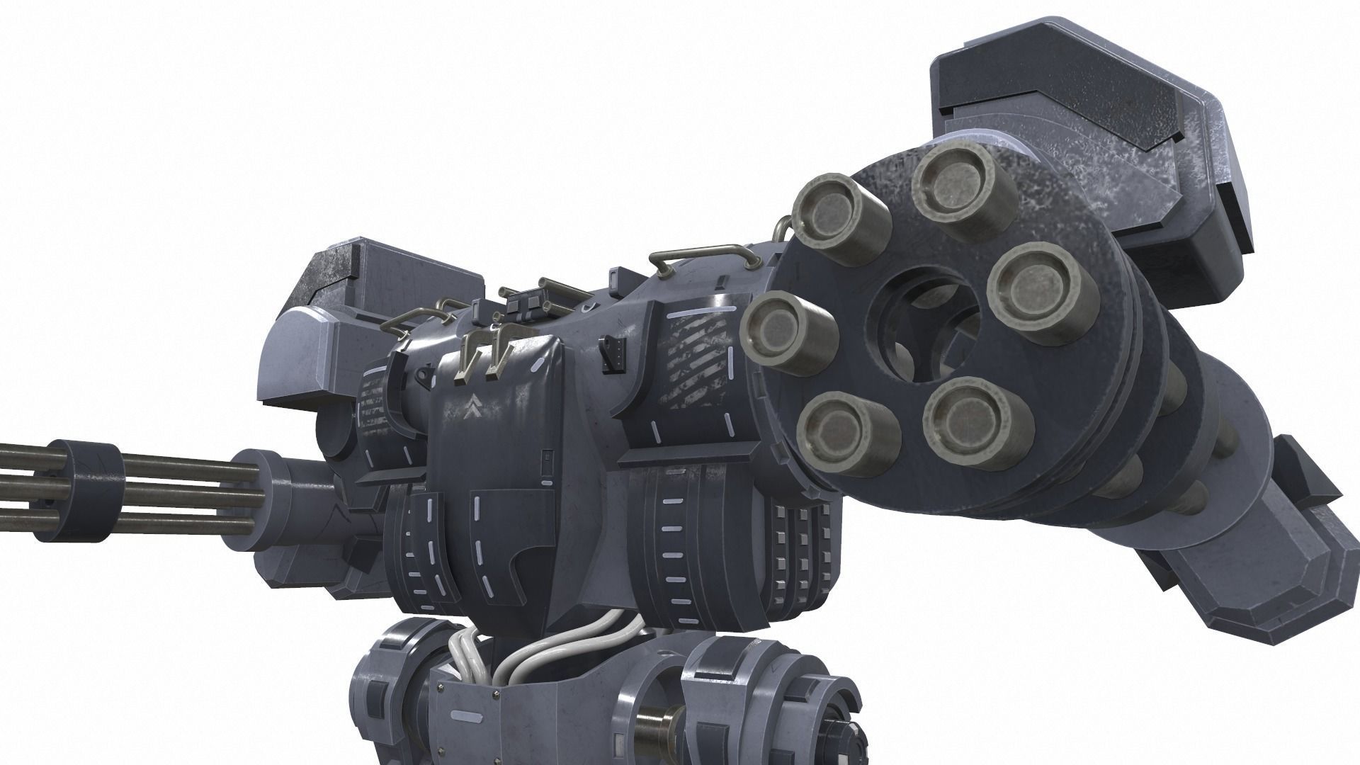 Battle mech robot piston 3B 3D model_1