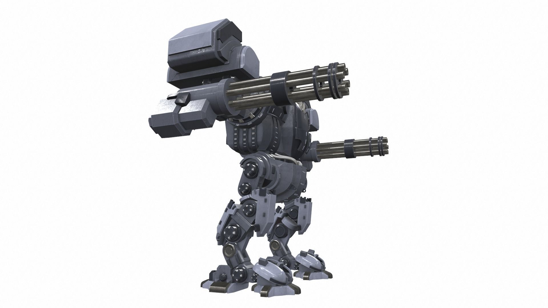 Battle mech robot piston 3B 3D model_3