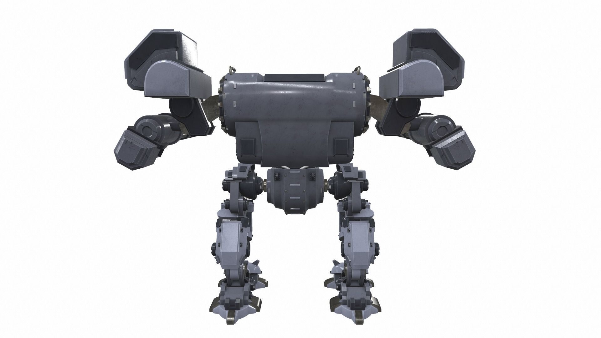 Battle mech robot piston 3B 3D model_4