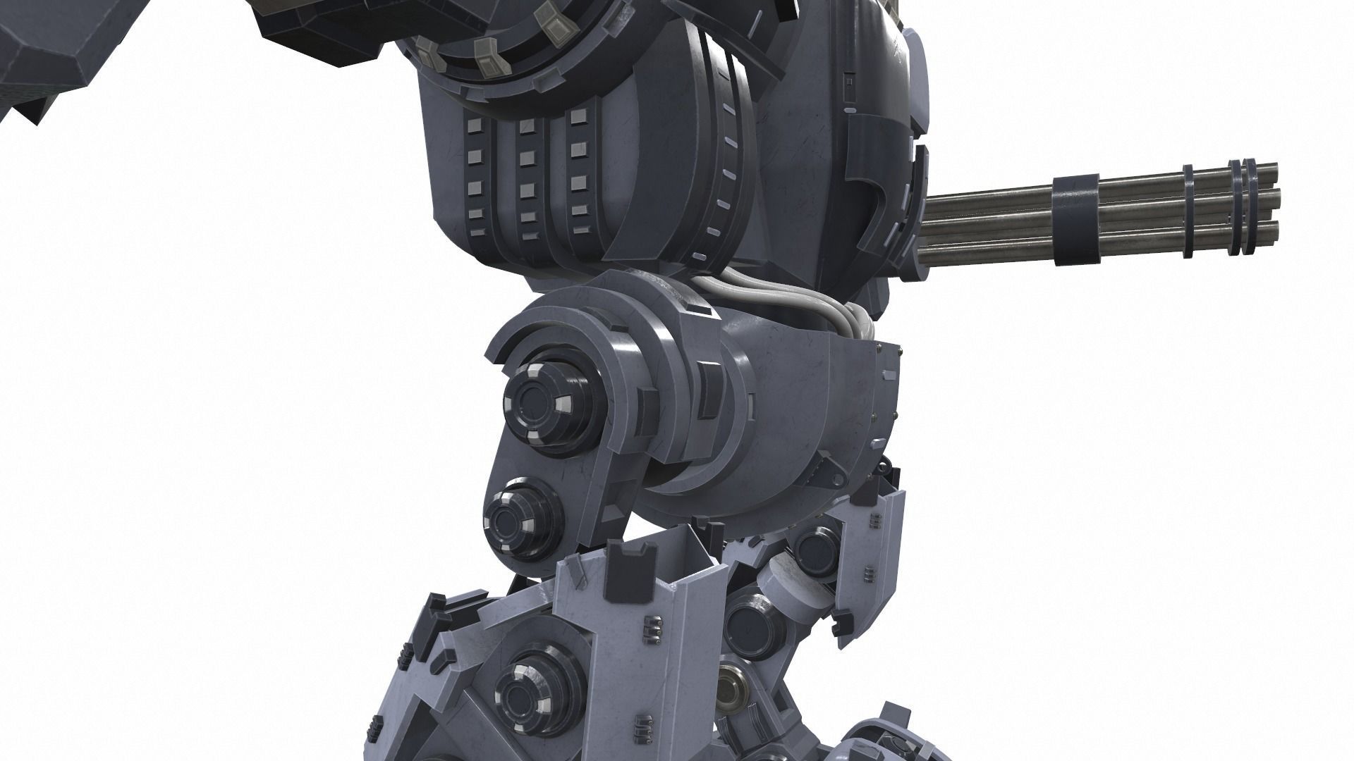 Battle mech robot piston 3B 3D model_8