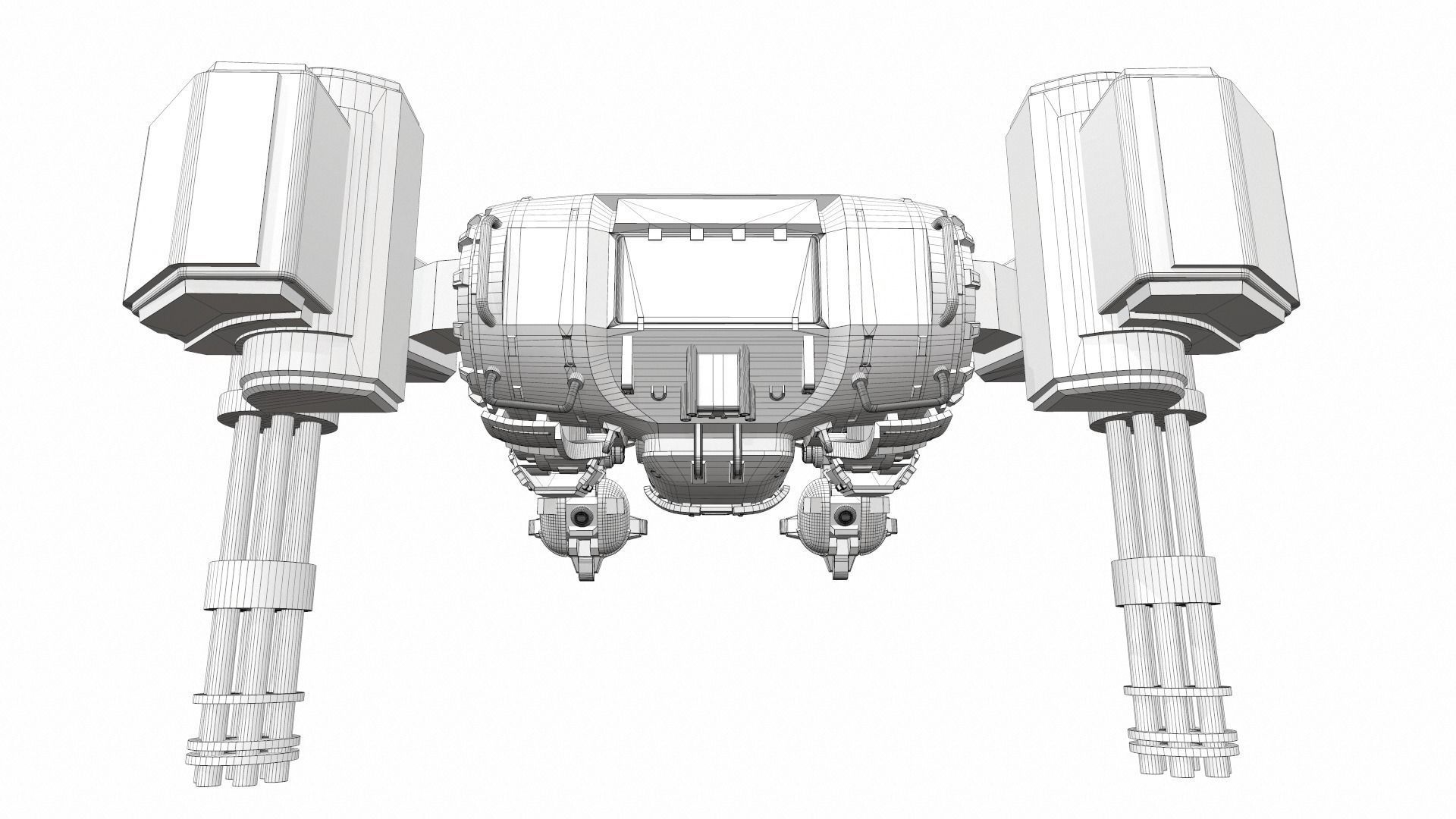Battle mech robot piston 3B 3D model_18