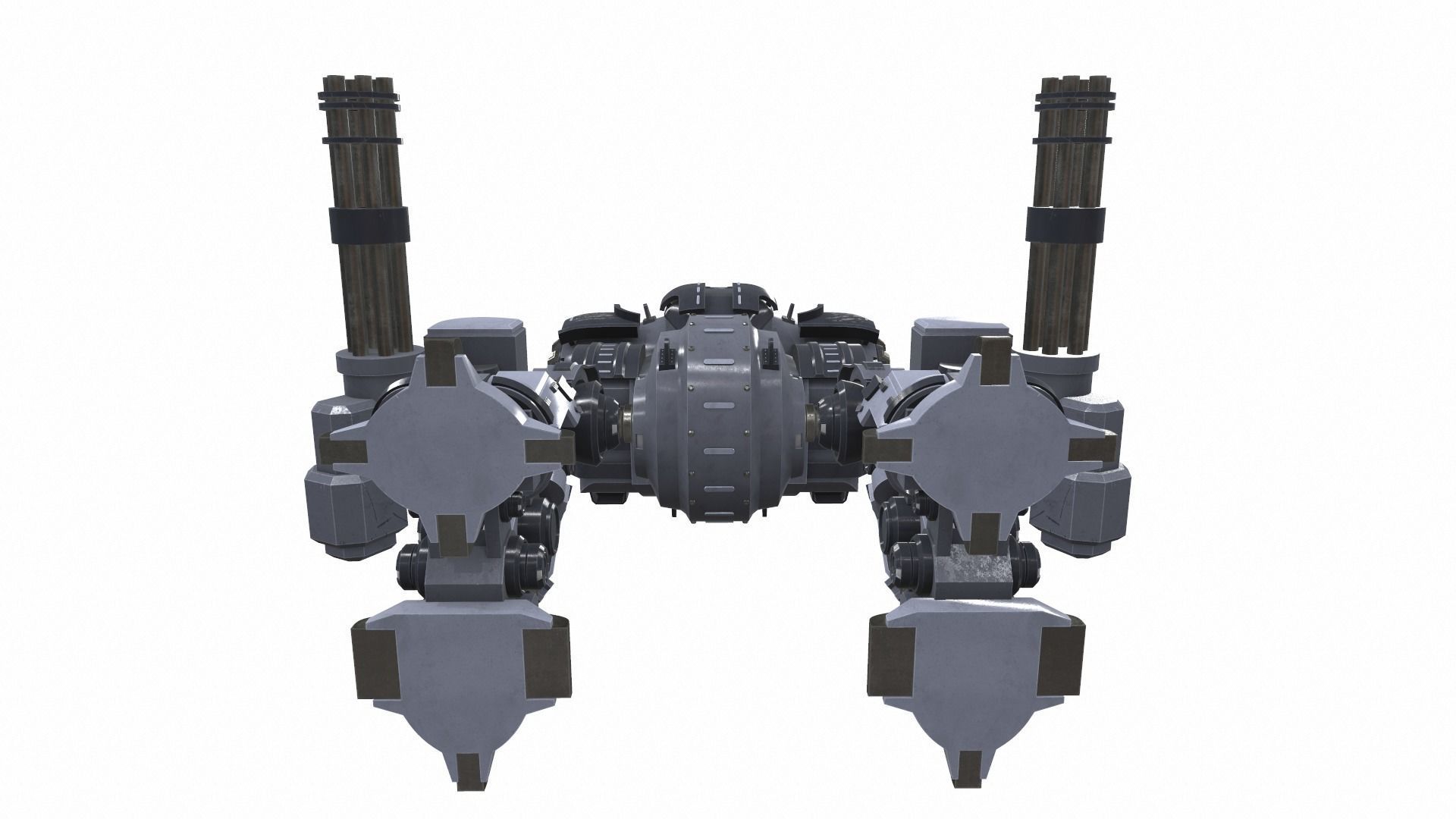 Battle mech robot piston 3B 3D model_6