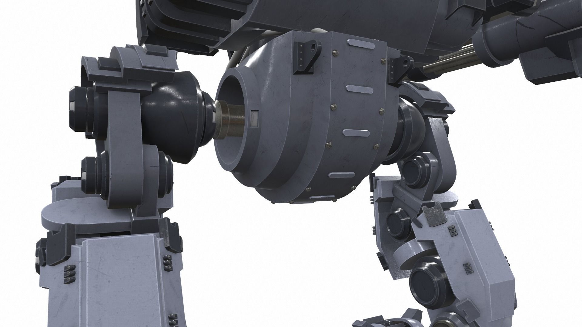 Battle mech robot piston 3B 3D model_10