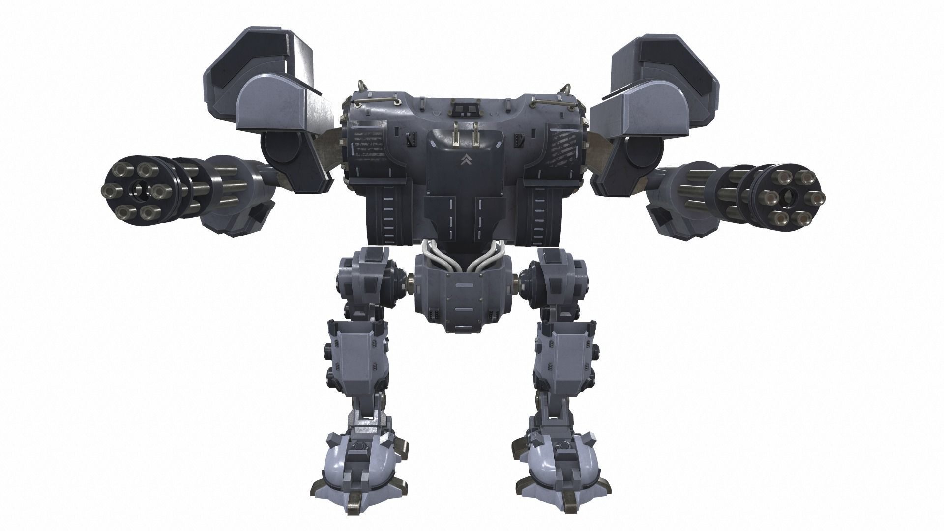Battle mech robot piston 3B 3D model_2