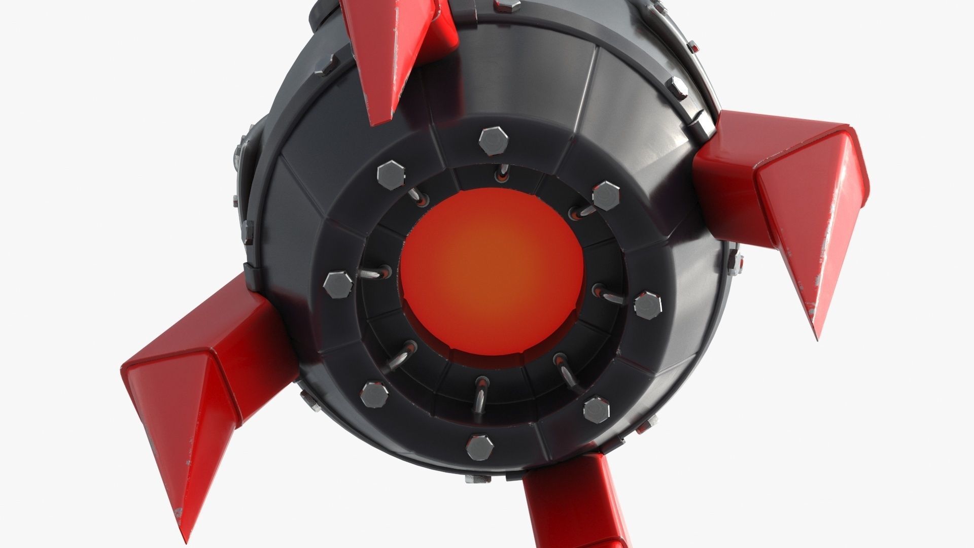 Cartoon Rocket Low-poly 3D model_6