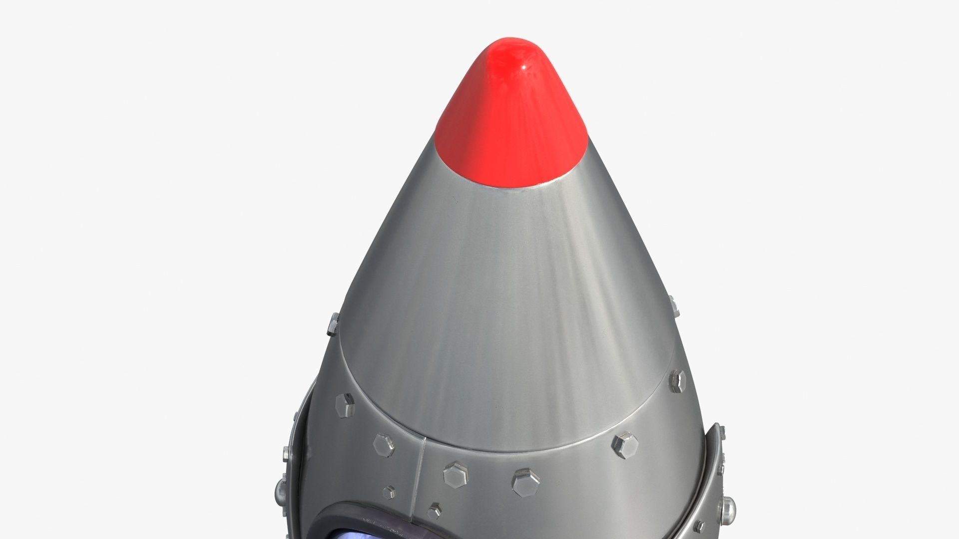 Cartoon Rocket Low-poly 3D model_3
