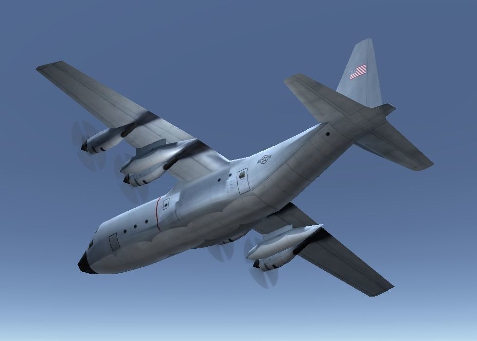 Lockheed C130 Hercules aircraft lowpoly 3d model Low-poly 3D model_1