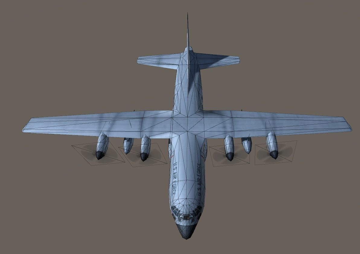 Lockheed C130 Hercules aircraft lowpoly 3d model Low-poly 3D model_5