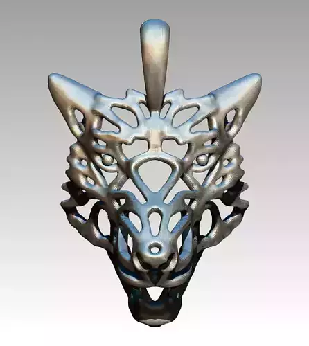 Wolf pendant 3D print model