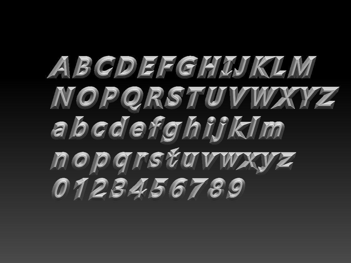 FONTS NUMBER 3D print model_2