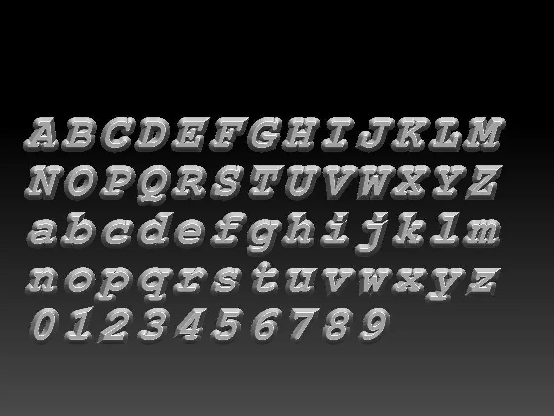FONTS NUMBER 3D print model