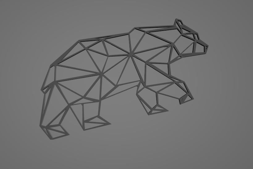 Bear - Geometric Shapes 3D print model_6