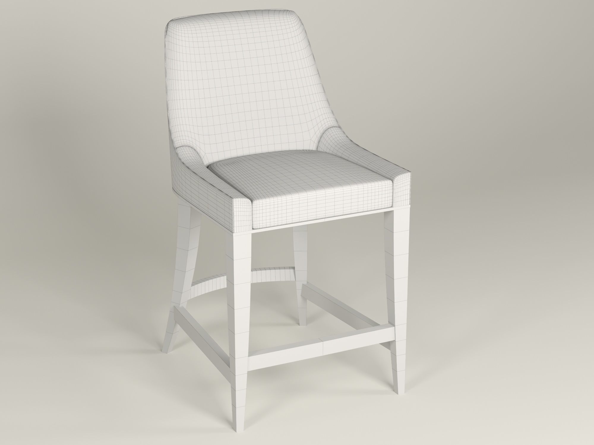 Ochre House - Camberwell Bar Stool 3D model_3