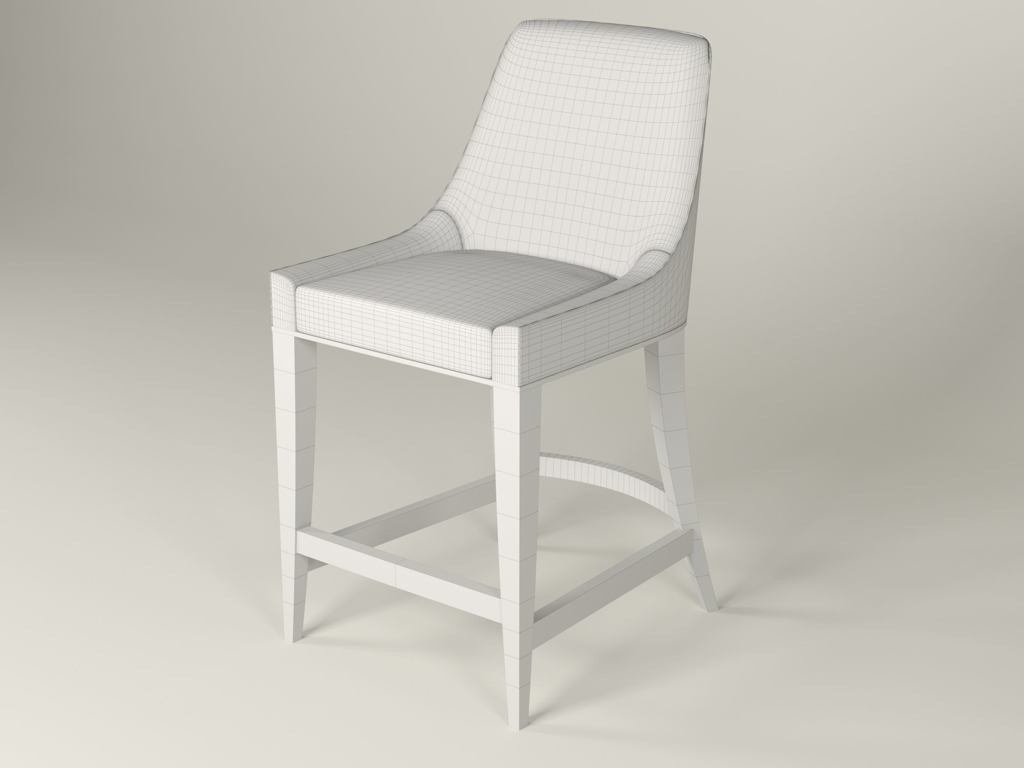 Ochre House - Camberwell Bar Stool 3D model_4