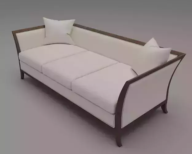 Long single sofa 001 3D model