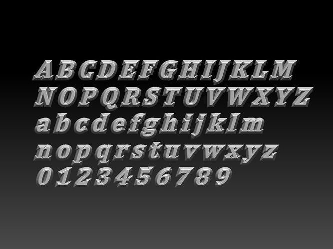 FONTS NUMBER 3D print model