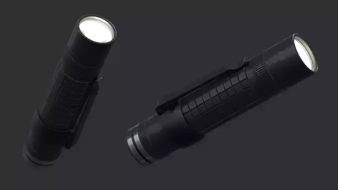 Flashlight Low-poly 3D model