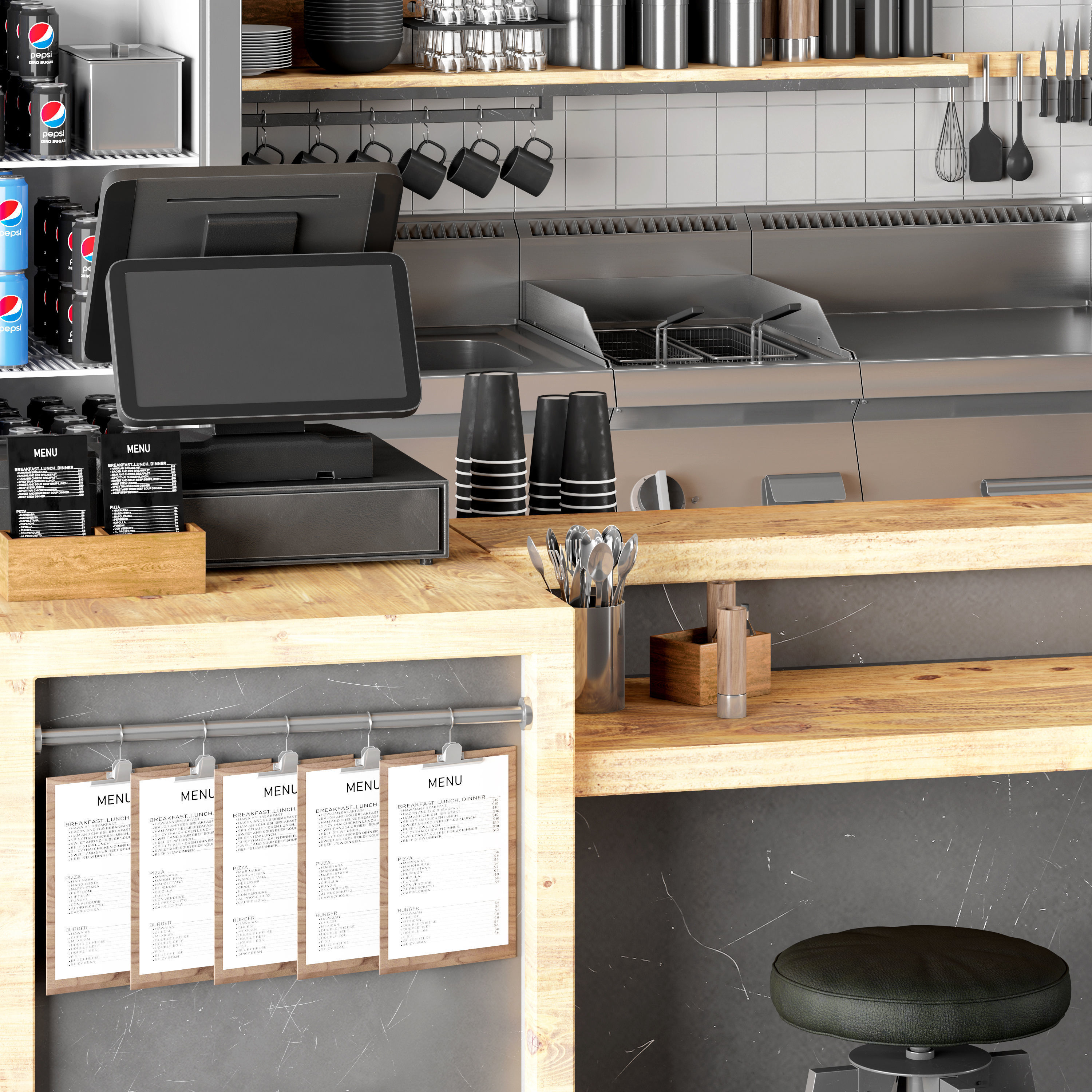 restaurant 01 3D model_1