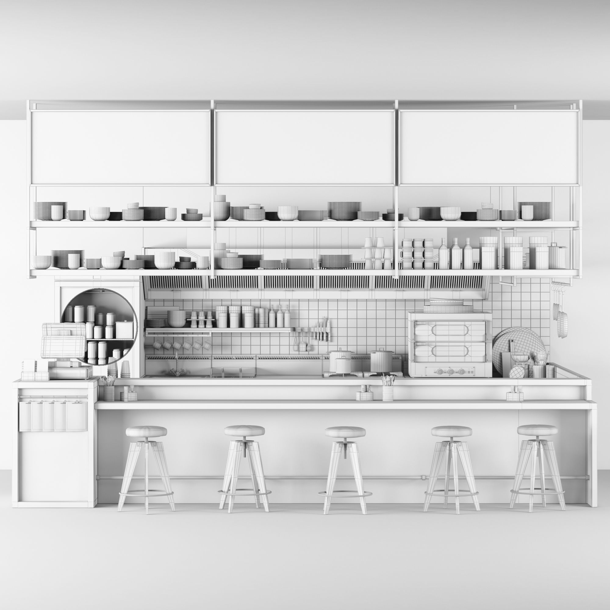 restaurant 01 3D model_3