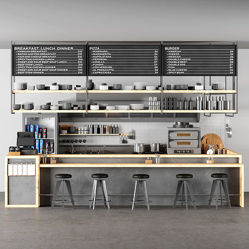 restaurant 01 3D model