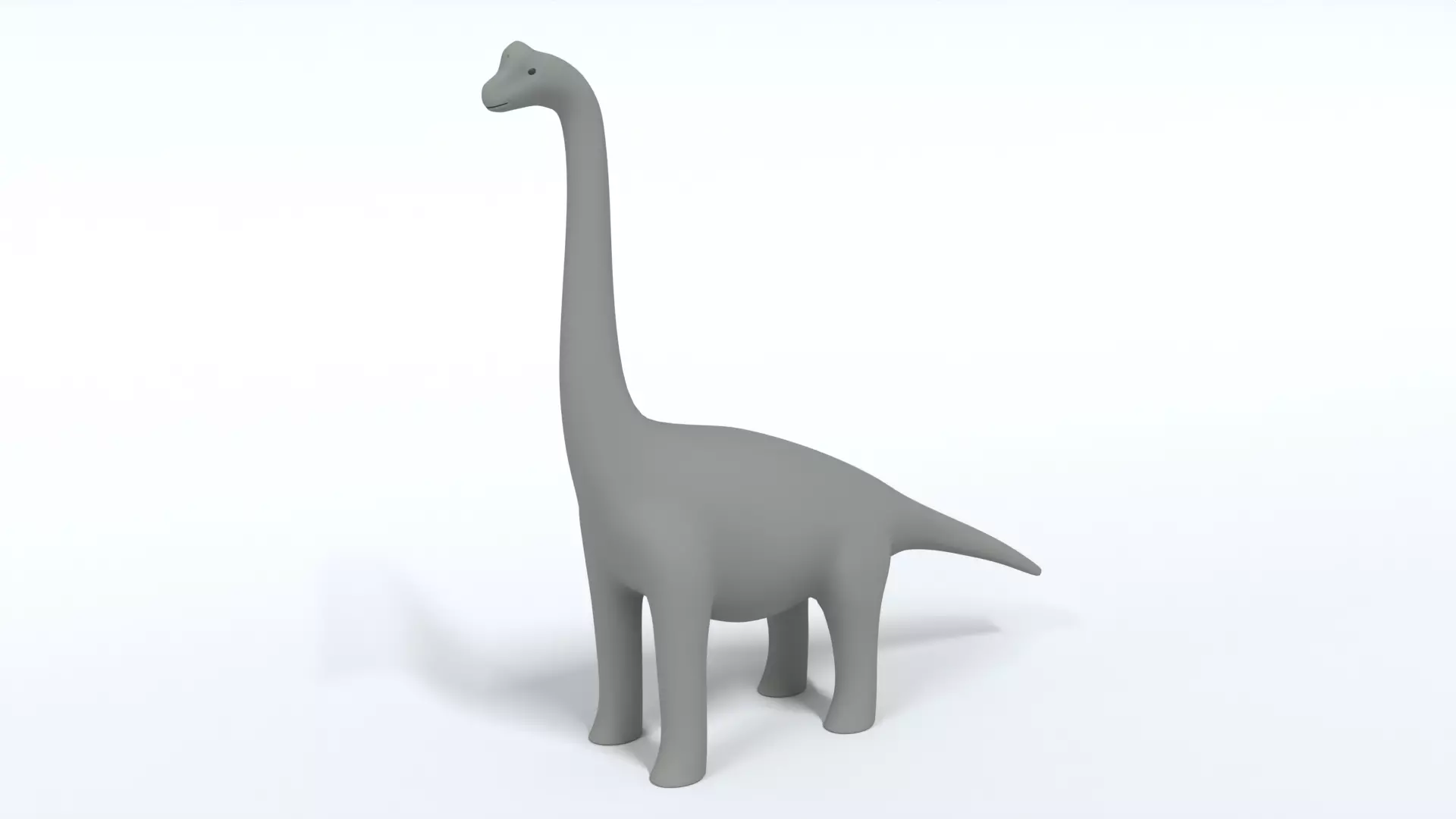 Cartoon Brachiosaurus Dinosaur 3D model