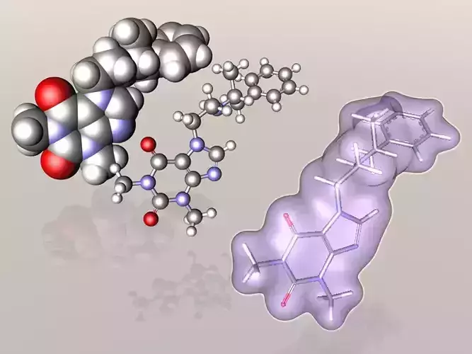 Fenethylline molecule