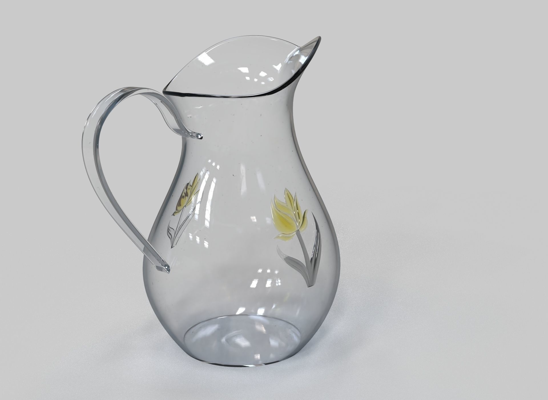 glass and ceramic pitcher 3D model_7