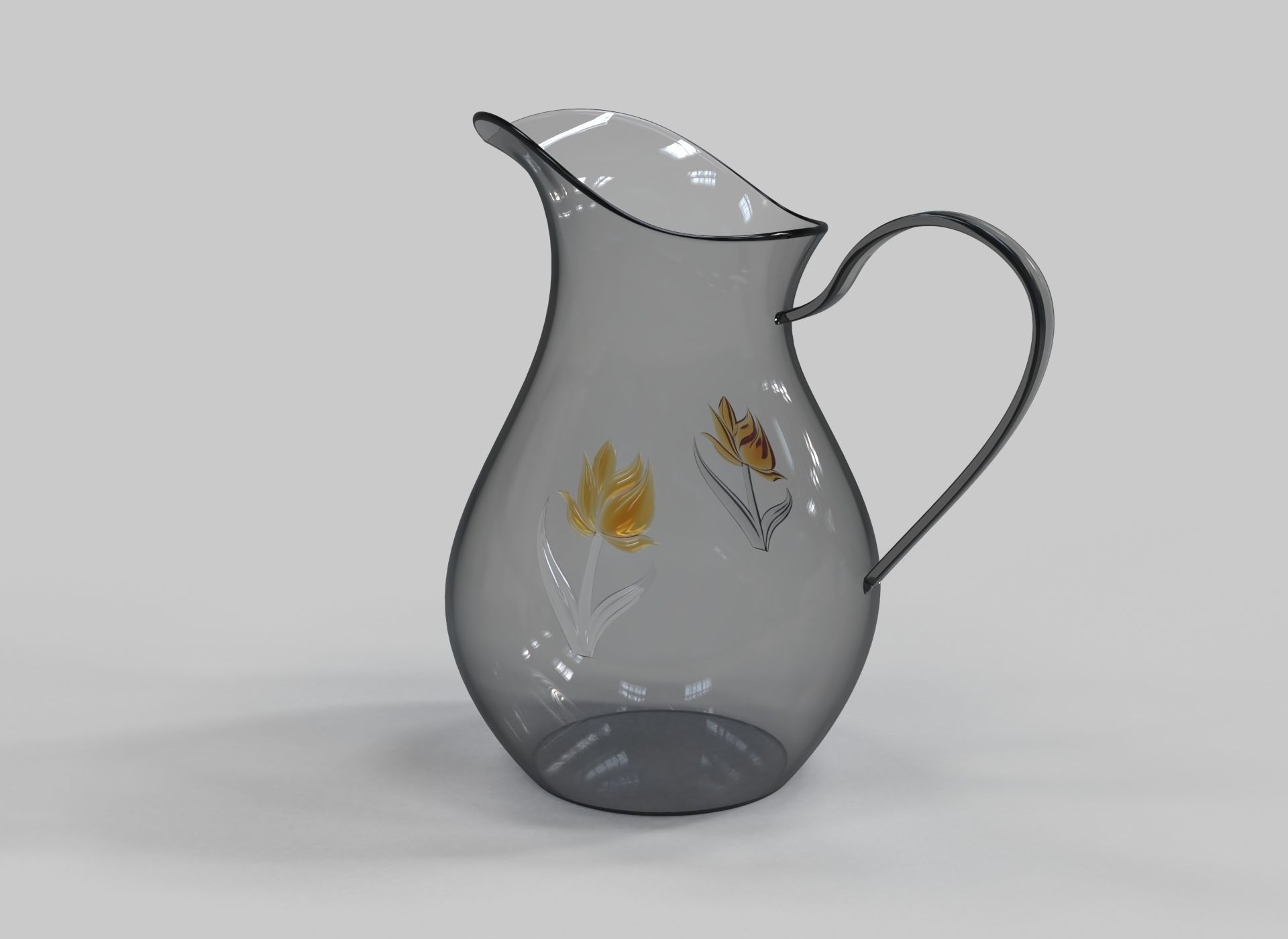 glass and ceramic pitcher 3D model_6