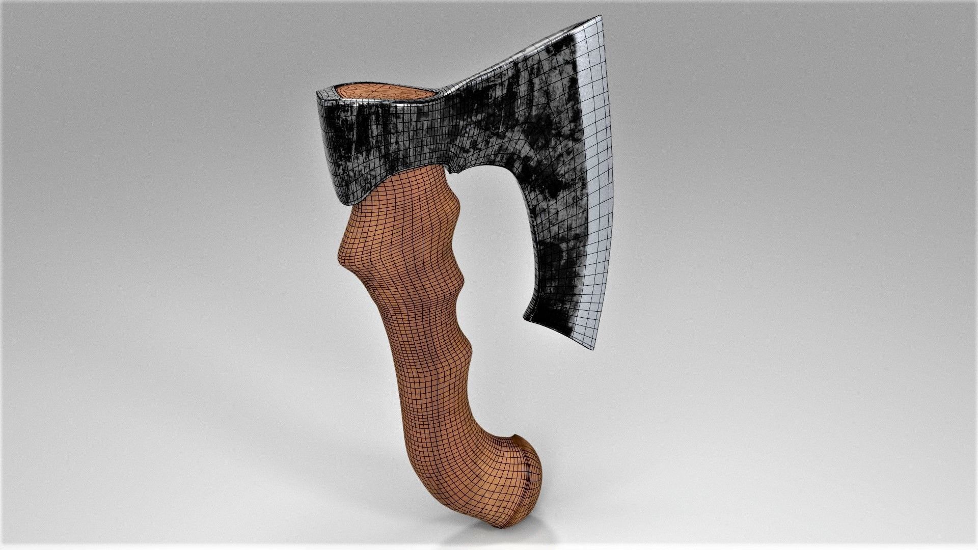 Fist AXE  Low-poly 3D model_12