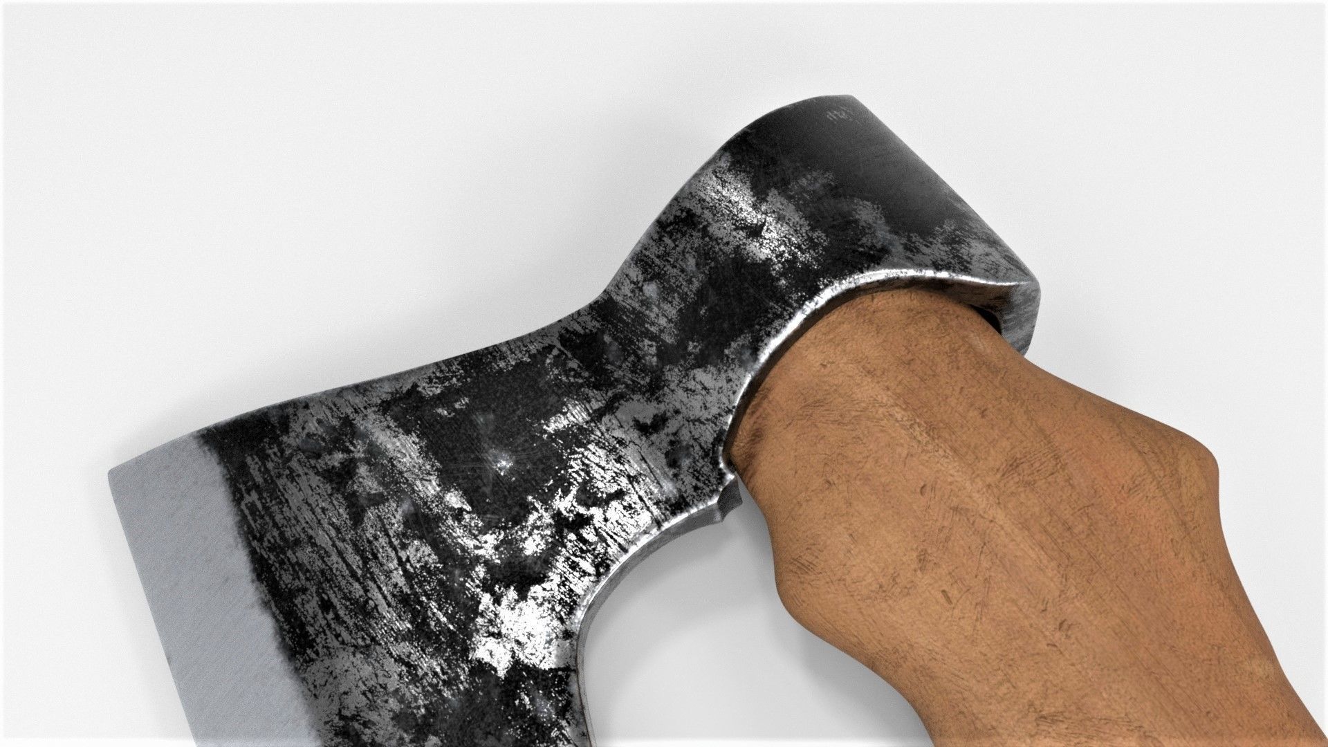 Fist AXE  Low-poly 3D model_10