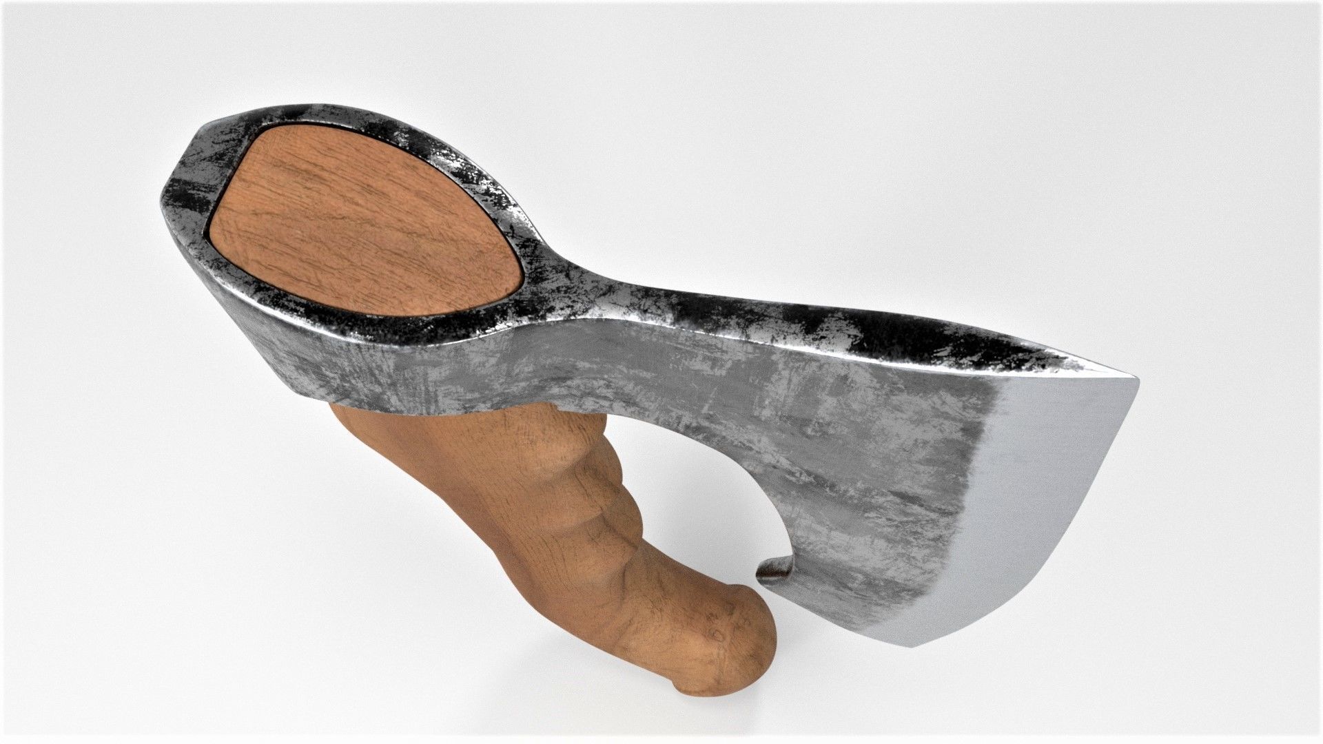 Fist AXE  Low-poly 3D model_8