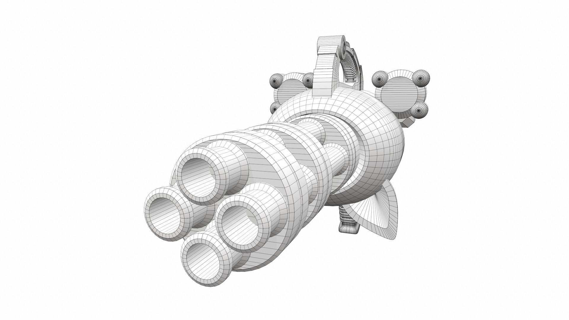 Tactical toy gun 2 3D model_7