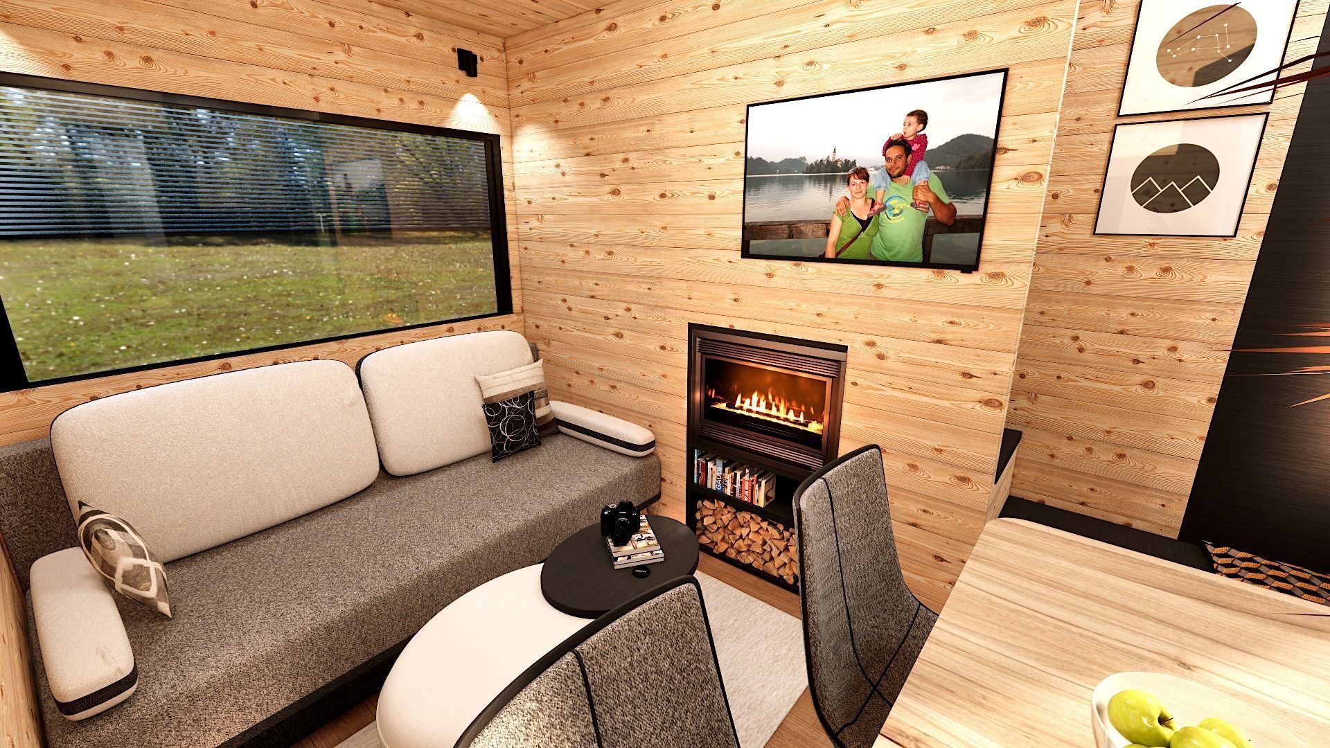 house on wheels tiny house on 20ft Low-poly 3D model_14