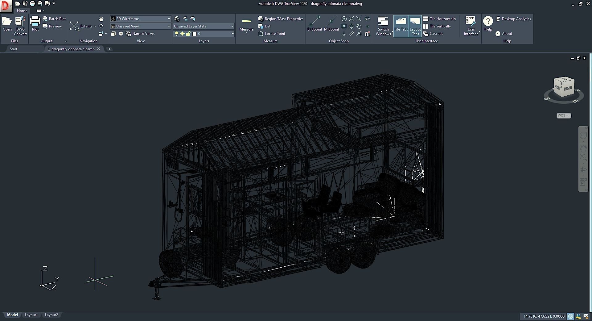 house on wheels tiny house on 20ft Low-poly 3D model_16
